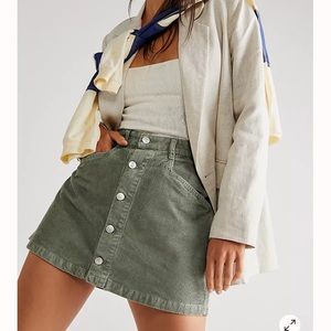 Free people ray cord mini skirt